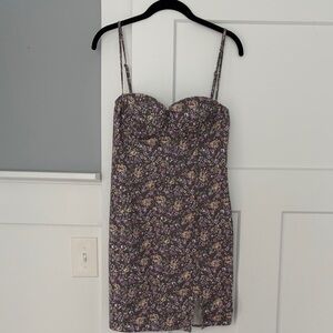 ASTR Floral Bustier Dress